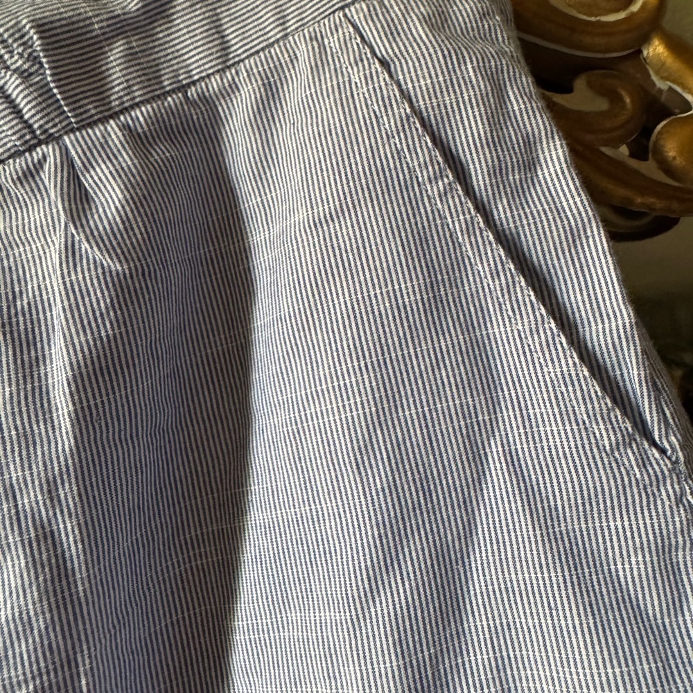 H. Bass & Co blue and white striped Women's Skirt - Picture 7 of 8